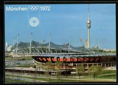 AK München, Radstadion, Olympiastadion und Olympiaturm