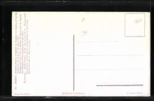 AK Alexander der Erste stellt die Kosaken die Baskirs und die Kalmuks der Russischen Armee Napoleon vor, 1807