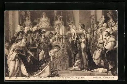 AK Sacre de Napoleon Ier à N.-D, de Paris par le Pape Pie VII