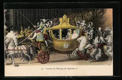 Künstler-AK Voiture du Mariage de Napoléon I.