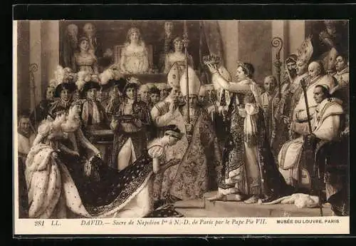 AK Sacre de Napoleon Ier à N.-D, de Paris par le Pape Pie VII