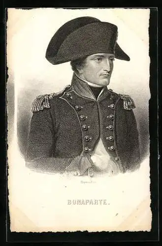 Künstler-AK Napoleon Bonaparte mit Zweispitz