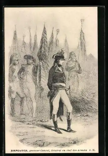 Künstler-AK Napoléon, premier Consul, Général en chef des Armées