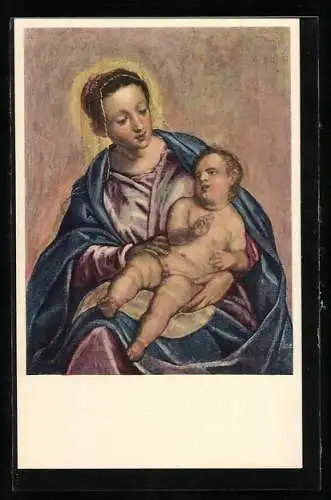 Künstler-AK Madonna and Child, Jacopo Robusti