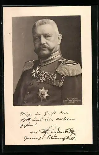 AK Paul von Hindenburg im Portrait