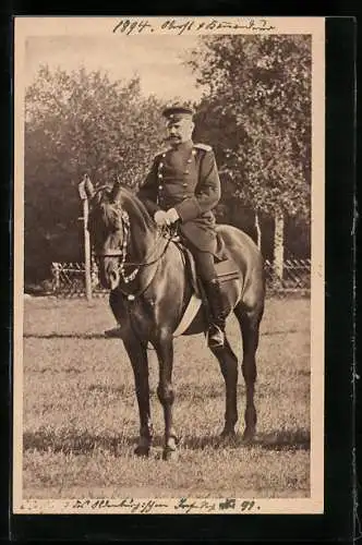 AK Paul von Hindenburg als Oberst und Kommandeur des Oldenburg. Inft.-Regt. No. 91