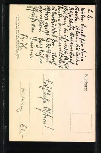 Künstler-AK Portrait Generalfeldmarschall Paul von Hindenburg, in Uniform mit Orden Pour le Merite