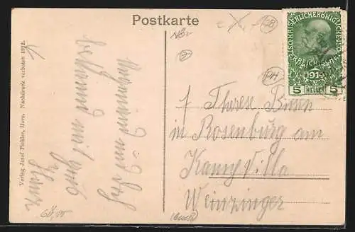 AK Horn, Ortspartie mit Kürschnergeschäft Karl Hans