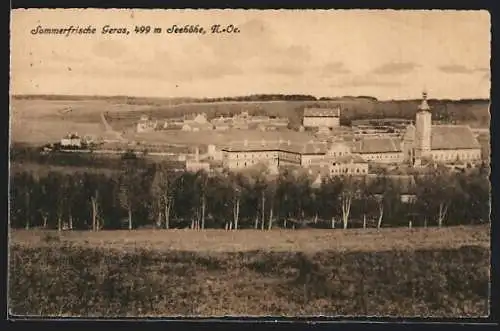 AK Geras /N.-Ö., Ortsansicht von einer Wiese aus