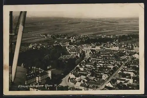 AK Horn /N.-Ö., Teilansicht vom Flugzeug aus