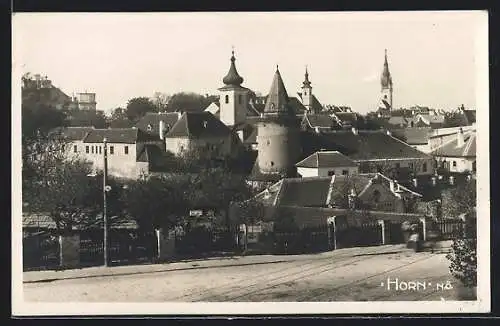 AK Horn /N.-Ö., Teilansicht von einer Strasse aus