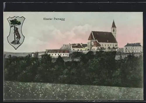 AK Pernegg, Kloster Pernegg mit Umgebung, Wappen