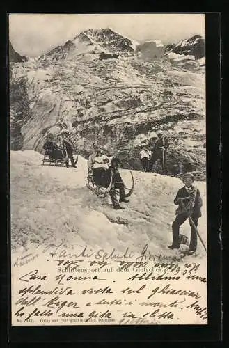 AK Schlittensport auf dem Gletscher