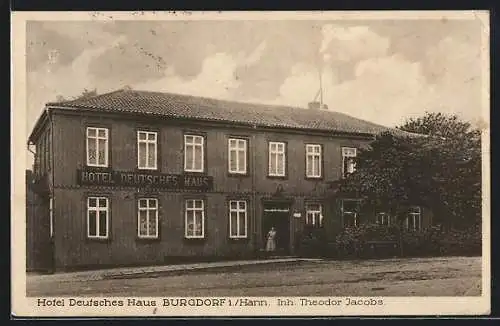 AK Burgdorf / Hannover, Hotel deutsches Haus