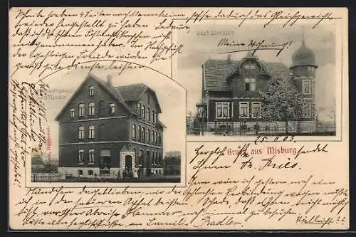 AK Misburg, Geschäftshaus Otto Esch, Villa Schrader