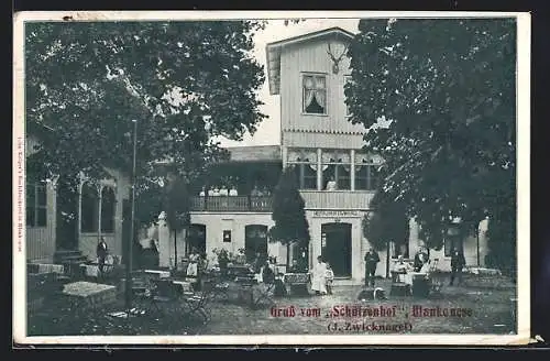 AK Hamburg-Blankenese, Gartenlokal im Gasthaus Schützenhaus