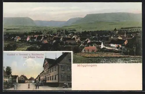 AK Mögglingen, Gasthof und Brauerei zum Reichsadler, Teilansicht