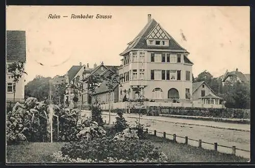 AK Aalen, Rombacher Strasse mit Springbrunnen