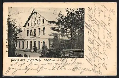 AK Hamburg-Iserbrook, Waldhotel mit Restaurant, Bes. H. Harder