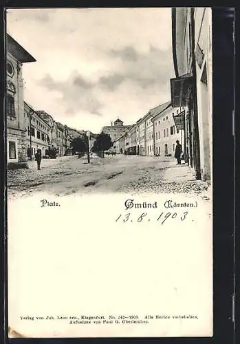 AK Gmünd /Kärnten, Ansicht vom Platz