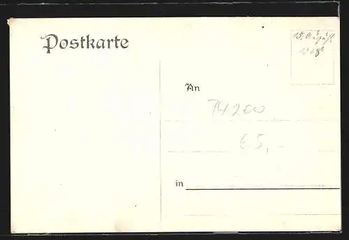 Künstler-AK Bad Wimpfen, Ortsansicht