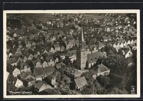 AK Burgdorf /Hann., Teilansicht mit Kirche