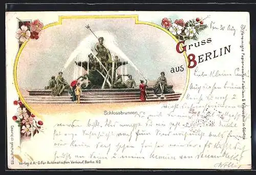 Lithographie Berlin, Schlossbrunnen