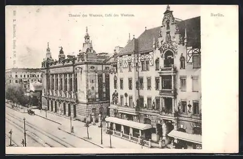 AK Berlin-Charlottenburg, Kantstrasse, Theater des Westens und Cafe des Westens