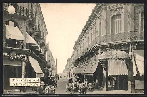 AK Rosario de Santa-Fé, Calle Maipú y Córdoba