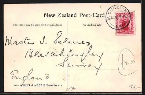 AK Dunedin, The Grand Hotel, Propr. Joseph A. Ainge