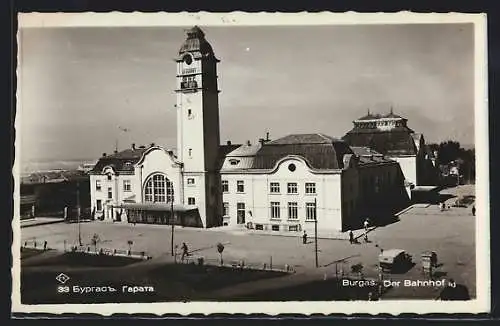 AK Burgas, Bahnhof aus der Vogelschau