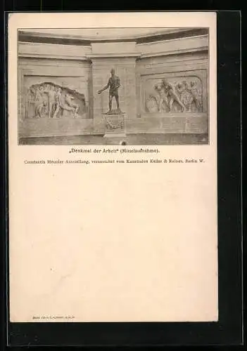 AK Berlin, Meunier-Ausstellung 1906, Kunstsalon Keller & Reiner, in der ehem. Hochschule für Musik, Potsdamer Strasse 120