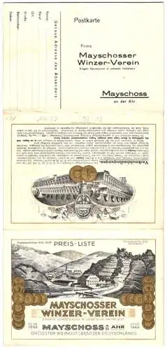 Vertreterkarte Mayschoss a. d. Ahr, Mayschosser Winzer-Verein, Blick zum Weingut