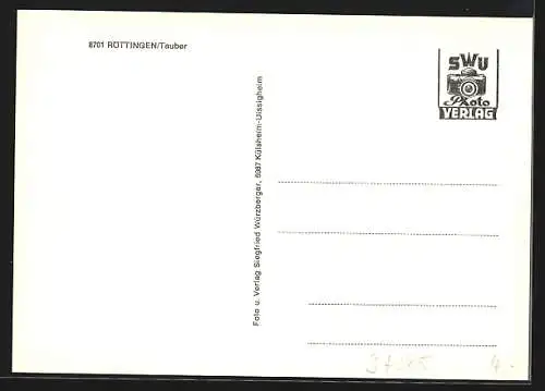 AK Röttingen /Tauber, Marktplatz mit Rathaus