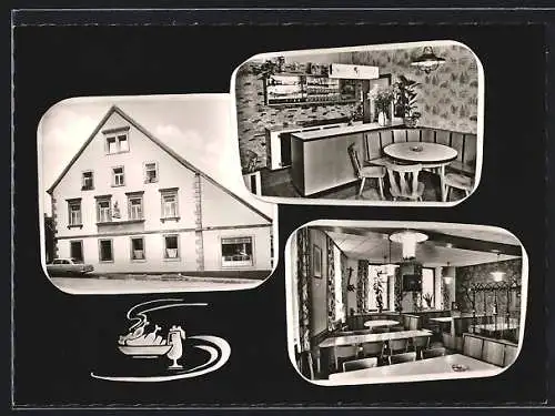 AK Kleinrinderfeld, Gasthaus und Metzgerei Goldener Stern