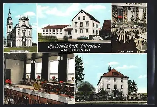 AK Fährbrück üb. Würzburg, Gastwirtschaft H. Kirchner