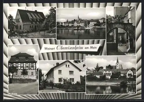 AK Obereisenheim, Rathaus, Torbogen, Jugendheim