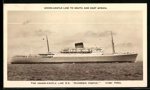 AK Passagierschiff Rhodesia Castle, The Union-Castle Line