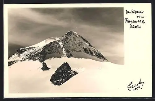 Foto-AK Hans Hruschka Nr. 1194: Zillertal, der schneebedeckte Olperer