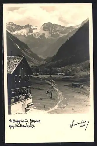 Foto-AK Hans Hruschka Nr. 419: Stillupphaus gegen Keilbachspitze