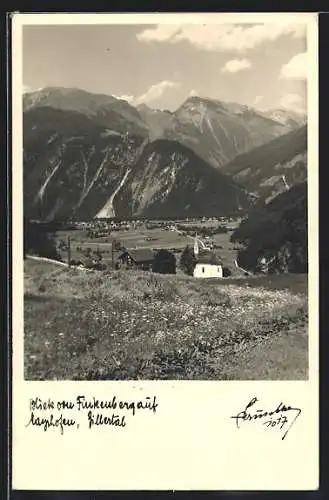 Foto-AK Hans Hruschka Nr. 1077: Mayrhofen, Ortsansicht vom Finkenberg