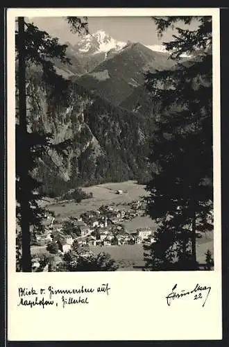 Foto-AK Hans Hruschka Nr.22: Mayrhofen, Blick zum Ort