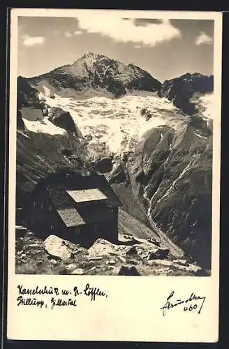 AK Kasselerhütte, Ansicht gegen die Berge
