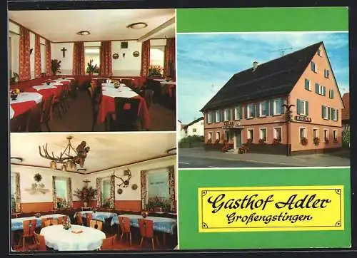 AK Grossengstingen, Gasthof Adler, Aussenansicht, Speisesaal