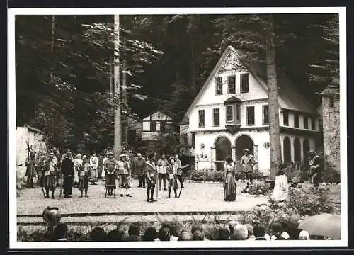 AK Sigmaringendorf, Aufführung von Die Rabensteinerin auf der Waldbühne, 1967