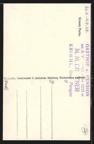 AK Krimml, Ortsansicht mit Kirche