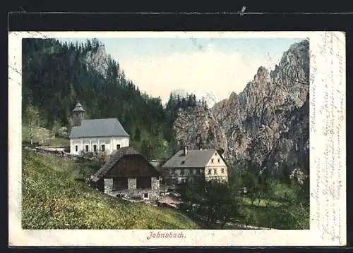 AK Johnsbach im Gesäuse, Ortspartie, um 1900