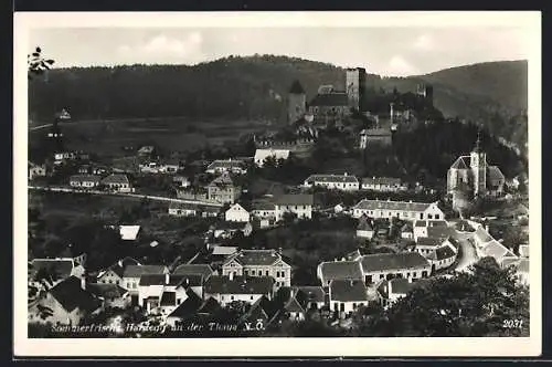 AK Hardegg an der Thaya, Teilansicht mit Burg