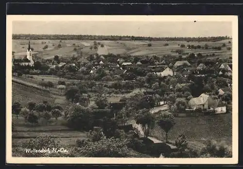 AK Staatz /N.-Oe., Wultendorf mit der Kirche aus der Vogelschau