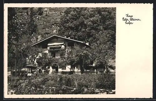 AK Lofer /Pinzgau, Haus Peter Steiner mit Garten, Augustenpromenade 50